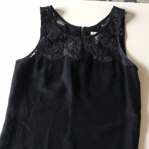 Jcrew black lace shell size 0